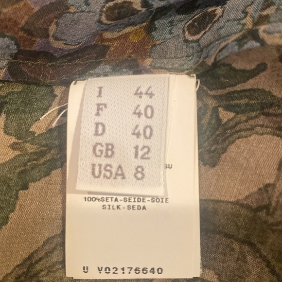 ALBERTA FERRETTI fabulous 100% Silk top with unique design, size 8 - Picture 11 of 16